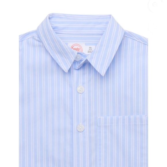 Little Girls Cotton Button-Down Shirts with Long Sleeves 2-Pack Size S/6X - Picture 7 of 8